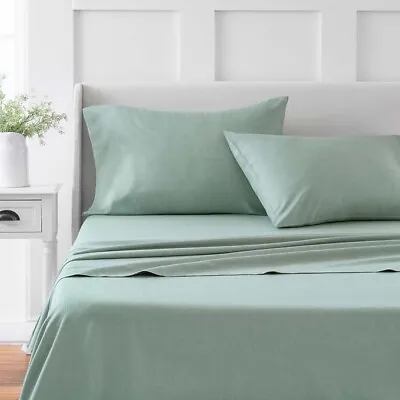 NEW Martha Stewart Bleach Master 4-piece Sheet Set Queen Green • $44