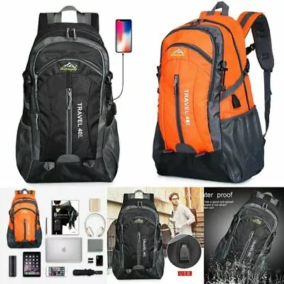 New Anti-theft Mens USB Charger Port Backpack Laptop Notebook Travel School Bag • $29.96