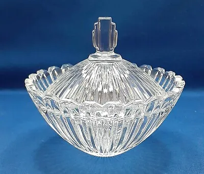 Mikasa Crystal Marquette Covered Lidded Candy Box • $9.99