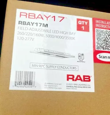 RAB Lighting RBAY17M 20  Field Adjustable Linear LED High Bay • $99.99