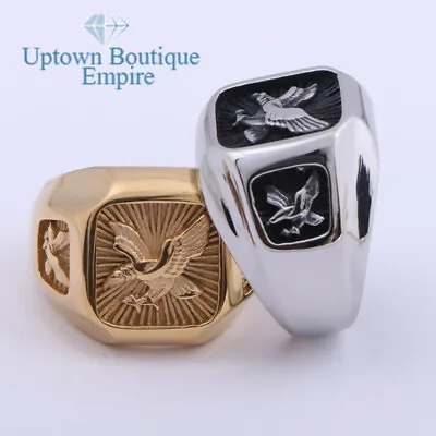 Vintage Punk Biker Eagle Men's Stainless Steel Motorcycle Ring Size:8-13#IG • $14.99