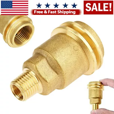 QCC1 Nut Propane Gas Fitting 1/4'' NPT Male Threaded Tank Adapter Quick Connect • $10.78