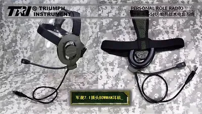 TRI Bowman Unilateral Speaker Earphone Military Headset For PRC152 4855S Radio • $33.99