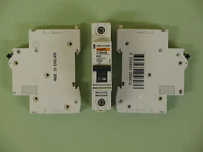 Merlin Gerin  Multi 9 MCB C60HB B32 C60HC C63 C60N D32 Type C D Circuit Breakers • £1.90