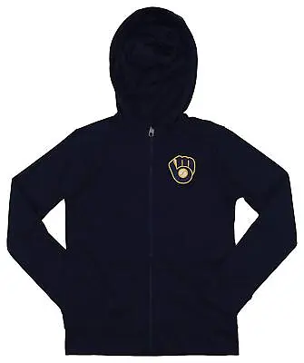 Outerstuff MLB Youth/Kids Milwaukee Brewers Performance Full Zip Hoodie • $39.99