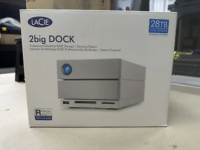 Lacie 2big DOCK 28TB Professional Desktop RAID Thunderbolt 3 Storage • $800