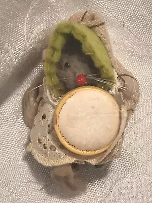 Vintage Original Fur Animals Dressed Mouse With Bonnet • $9.99