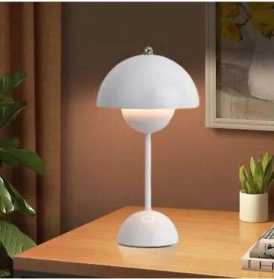 Flowerpot Mushroom LED Table Lamps Rechargeable Modern Bud Macaron Lamp Vintage • £9.99