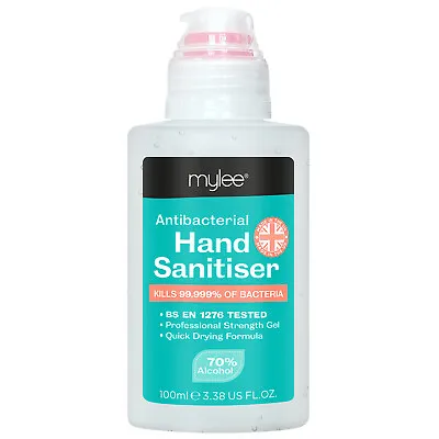 Antibacterial Hand Sanitiser 100ml Disinfectant Gel 70% Alcohol Travel Size • £4.50
