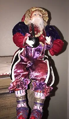 Vintage Christmas Santa Fairy Velvet Coat 15” • $52