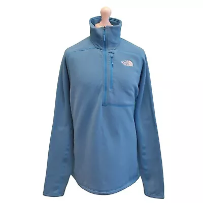 £39.99 • Buy Men's Vintage The North Face Blue 1/4 Zip Fleece Lined Base Layer Uk XL Eu 56