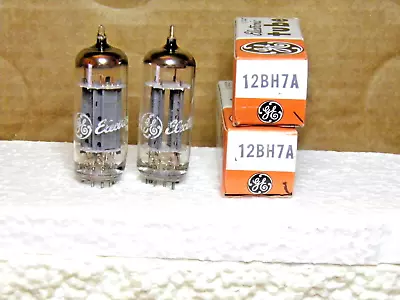 A Matched Pair Of Ge 12bh7a Nos/nib Vacuum Tubes • $90