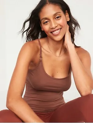 $9.99 • Buy Old Navy Womens Maternity Size XS ~ First Layer Nursing Cami Top .. Brown ..Tank