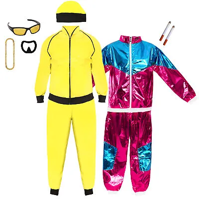Couples Costume Ali G Me Julie Fancy Dress Costume Yellow Pink Tracksuit 90s • £59.99