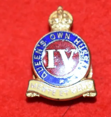 British Army. 4th Queen’s Own Hussars Lapel Badge • £20