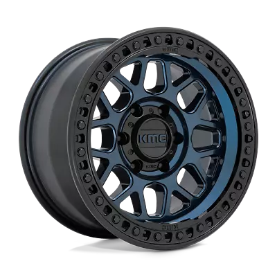 Set Of 4 KMC KM549 GRS Wheels 17X9 6X4.5 MN-BLUE GLOSS BLACKLACK LIP 18MM • $1412