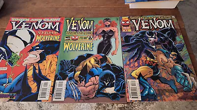 Venom Tooth And Claw Comic Set 1-2-3 Lot Venom Vs Wolverine Carnage Symbiote  • $30