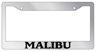 Chrome License Plate Frame Malibu Auto Accessory Novelty 1581 • $9.79