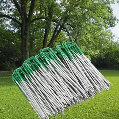 Weed Fabric Galvanised Staples Garden Turf Pins Securing Pegs U Artificial Grass • £4.99