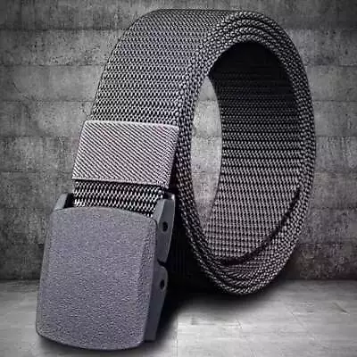 Military Nylon Tactical Buckle Belt Waistband Canvas Outdoor Web Belt Gift USA • $7.55