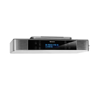 DAB Kitchen Radio Bluetooth FM Tuner Alarm Digital LED Siplay Cabinet Silver • £83.99