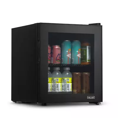 60 Can Beverage Fridge With Glass Door Small Freestanding Mini Fridge In Black • $268.87