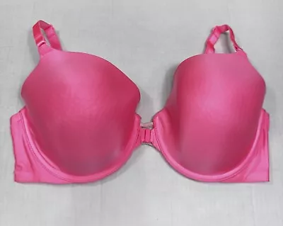 Victoria Secret Lined Demi Neon Pink Open Front Sz 36DD • $13.99