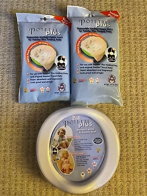 £39.99 • Buy New - 2 In 1 Potette Plus - Plus 60 Liners - Portable Potty Training - Seat