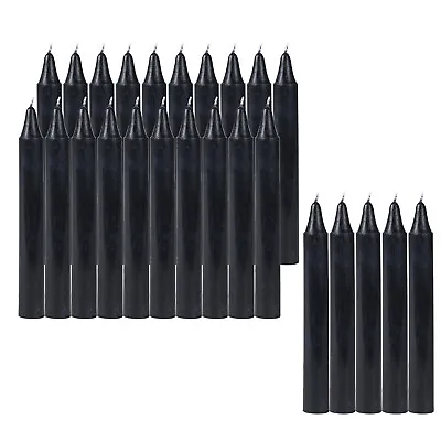 24pc Bulk Black Candles Christmas PyramidCarousel Spell - 4 Inch X 1/2 Inch • $9.99