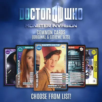£0.99 • Buy Doctor Who Monster Invasion COMMON Cards (Original + Extreme) (CHOOSE FROM LIST)