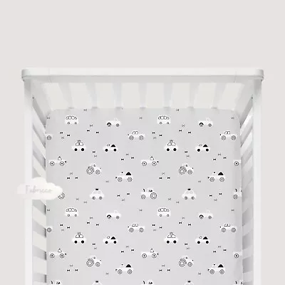 Cars Tractors Fitted Sheet 100% COTTON  Cot Cot Bed Compatible With SnuzPod • £9.90