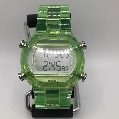 Adidas 45mm Watch Clear Neon Green Digital Adh6508 - Running • $24.99