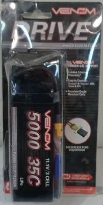 Venom DRIVE 11.1V 5000mAh 35C 3S LiPo Battery UNI 2.0 Plug VNR15026 • $89.99