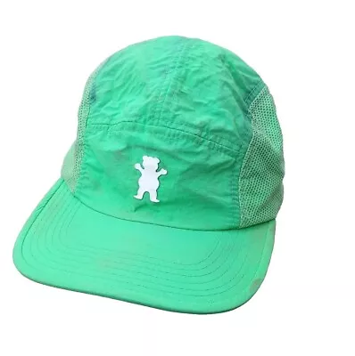 Diamond Supply & Co 5 Panel Hat Cap Adjustable Mron Green Grizzly Bear Mesh • $17.95