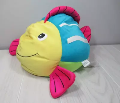 Brentwood Moshi Microbead Nylon Spandex Fish Pillow Plush Blue Pink Yellow Green • $49.99