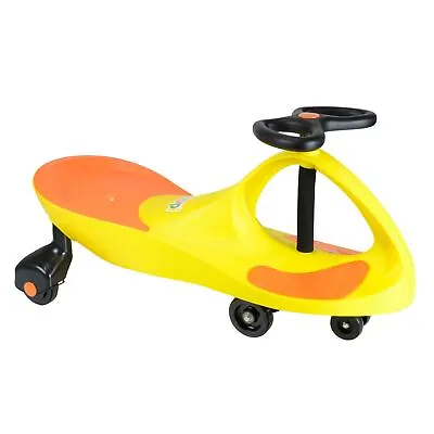 Kids Ride On Wiggle Car Swing Push Gyro Twist & Go Wheel Toy Child Yellow Boppi • £36.99