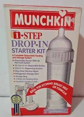 Vintage 1994 Munchkin 1-Step Drop In Starter Kit Disposable & Storage System • $59.99