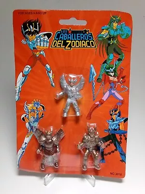 Los Caballeros Del Zodiaco Saint Seiya Mini Figures - Sealed - Set Of 3 - Rare 4 • $26.39