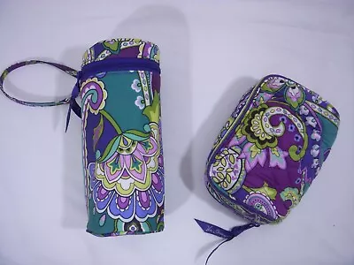 VERA BRADLEY Insulated Bottle Carrier With Strap & Matching Small Quilted Bag  • $22.99