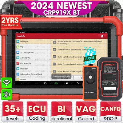 2024 LAUNCH X431 CRP919X BT PRO ELITE Car Scanner Diagnostic Tool Key Coding • $479