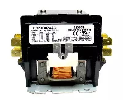Contactor Double Two 2 Pole 30 Amp 24 Volts Air Conditioning Heat Pump Other • $14.70
