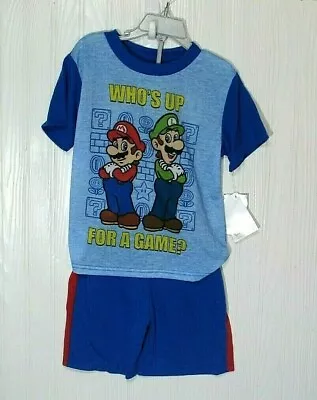 Boy's Super Mario Size 6 Pajamas Set Shorts  NWT • $18.95