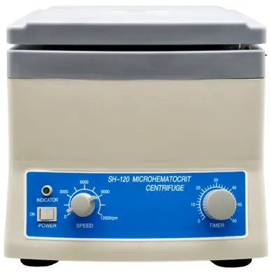 Micro Hematocrit Centrifuge With Rotor 24 Tubes And Lid Model SH-120 • $386.47