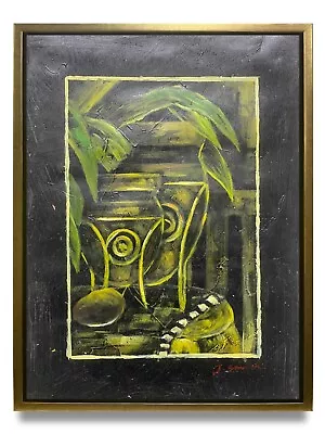 NY Art-Original Oil Painting Of Pottery On Canvas 12x16 Framed • $139