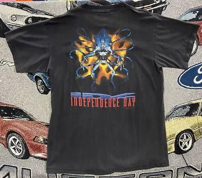 Vintage 1996 Independence Day Movie Promo T-Shirt Size XL 90s • $99.99