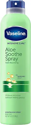 Vaseline Spray And Go Moisturizer Aloe Soothe Spray Fast Absorbing 6.5 Oz • $13.24