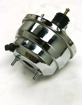 8  Dual Universal Chrome Power Brake Booster Muscle Car Hot Rod Rat Rod Chevy GM • $73.85