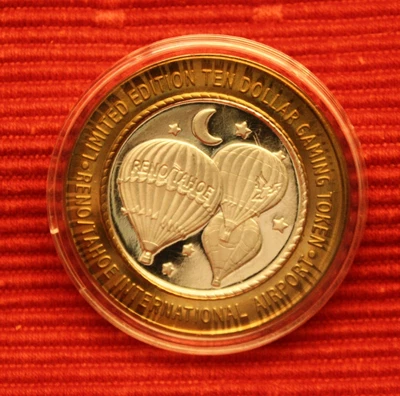 $19.95 • Buy $10 Gaming Token, 1999 RENO/TAHOE International Airport. HOT AIR BALLOONS