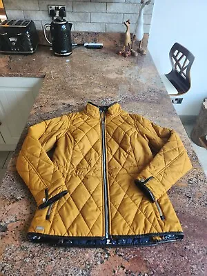 Size 10 Regatta Mustard Yellow Quilted Puffer Coat Jacket • £8.99