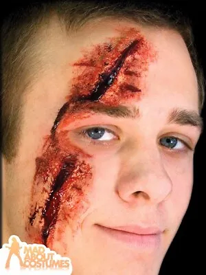 Halloween Slashed Eye Woochie Latex Appliance Zombie Prosthetic Wound Scar Gore • £11.49